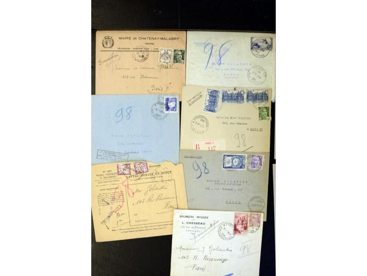 1855/1945 (ca.), Posten Briefe und Karten, dabei Reco, Zensur etc.