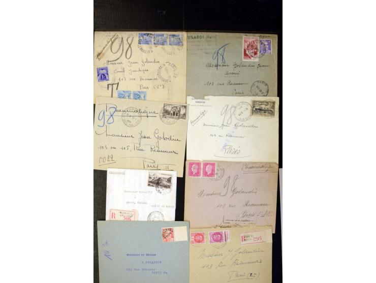 1855/1945 (ca.), Posten Briefe und Karten, dabei Reco, Zensur etc.