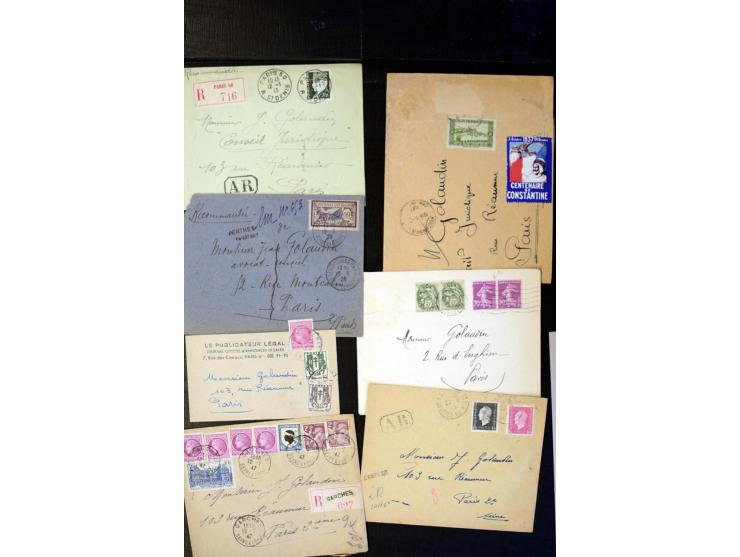 1855/1945 (ca.), Posten Briefe und Karten, dabei Reco, Zensur etc.