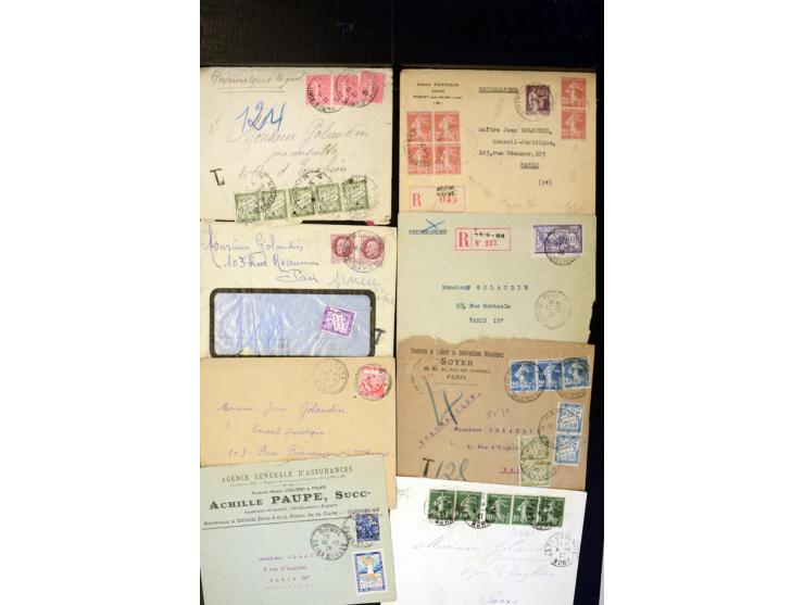 1855/1945 (ca.), Posten Briefe und Karten, dabei Reco, Zensur etc.
