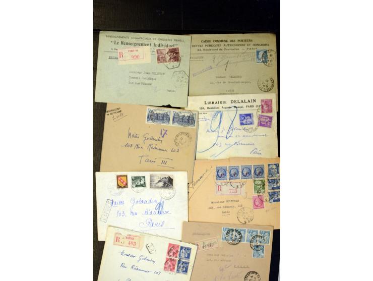 1855/1945 (ca.), Posten Briefe und Karten, dabei Reco, Zensur etc.