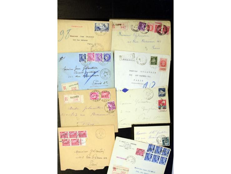 1855/1945 (ca.), Posten Briefe und Karten, dabei Reco, Zensur etc.