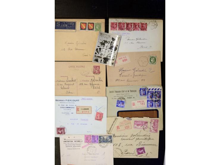 1855/1945 (ca.), Posten Briefe und Karten, dabei Reco, Zensur etc.