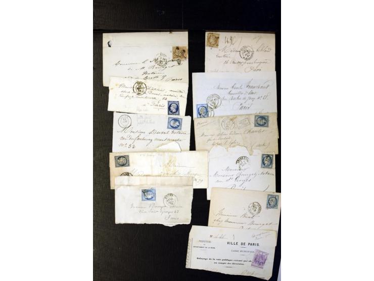 1855/1945 (ca.), Posten Briefe und Karten, dabei Reco, Zensur etc.