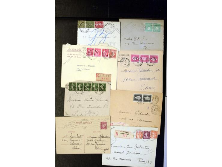 1855/1945 (ca.), Posten Briefe und Karten, dabei Reco, Zensur etc.
