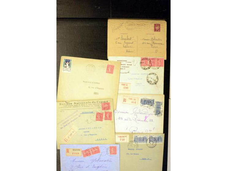 1855/1945 (ca.), Posten Briefe und Karten, dabei Reco, Zensur etc.
