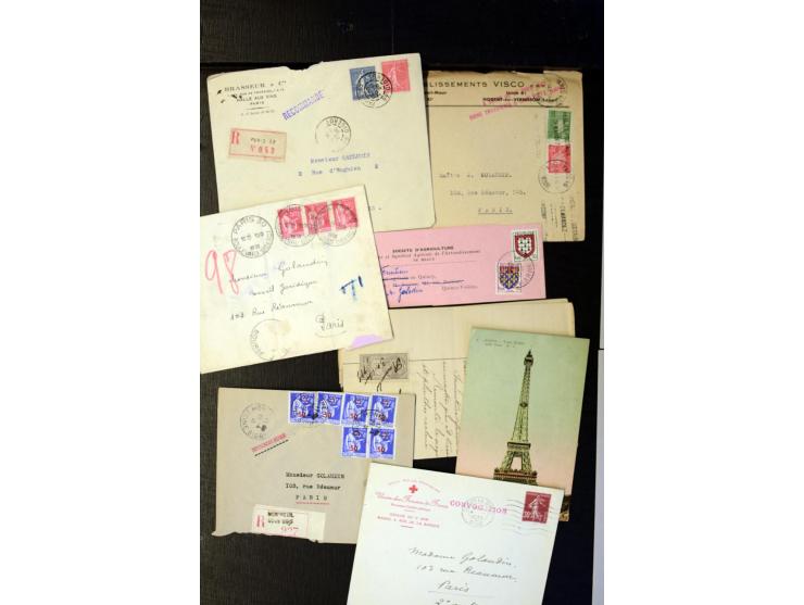 1855/1945 (ca.), Posten Briefe und Karten, dabei Reco, Zensur etc.