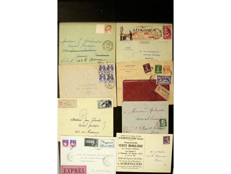 1855/1945 (ca.), Posten Briefe und Karten, dabei Reco, Zensur etc.