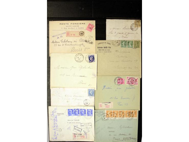 1855/1945 (ca.), Posten Briefe und Karten, dabei Reco, Zensur etc.