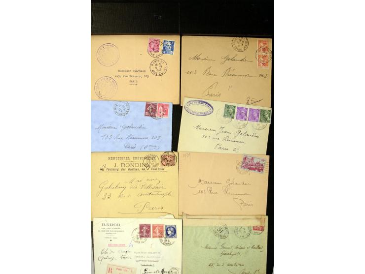 1855/1945 (ca.), Posten Briefe und Karten, dabei Reco, Zensur etc.