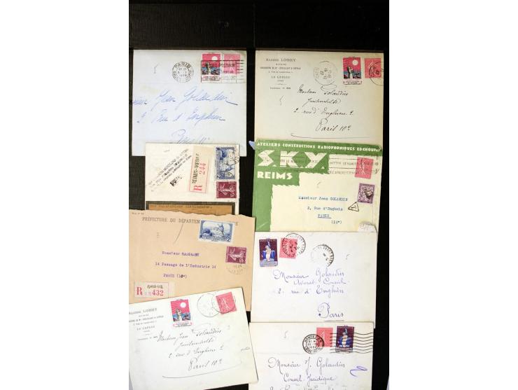 1855/1945 (ca.), Posten Briefe und Karten, dabei Reco, Zensur etc.