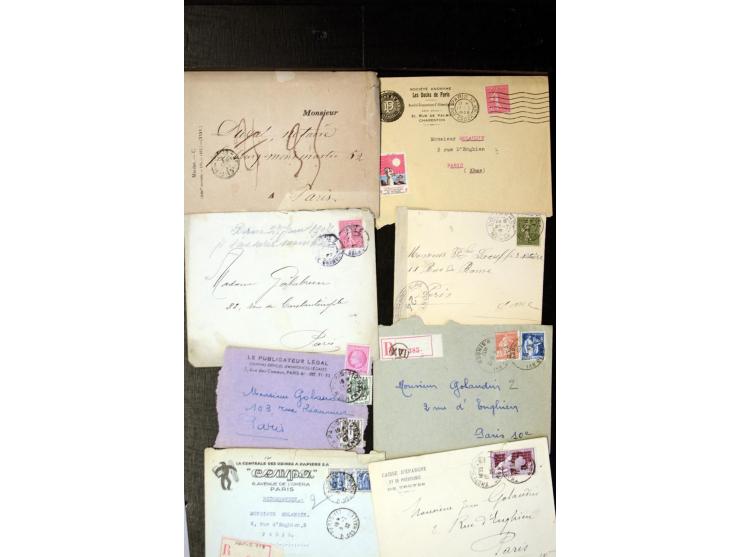 1855/1945 (ca.), Posten Briefe und Karten, dabei Reco, Zensur etc.