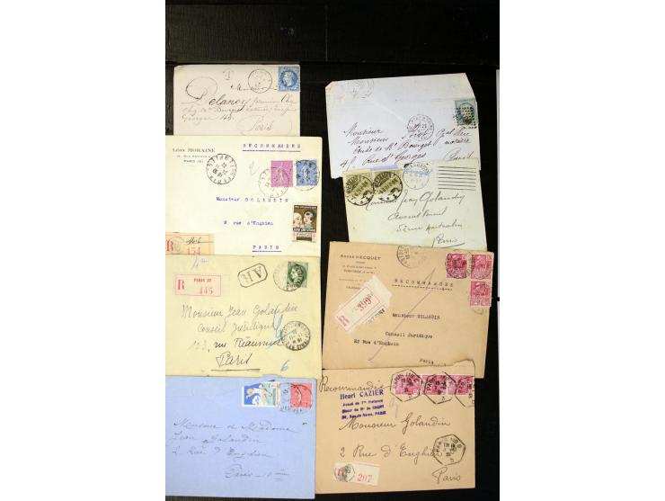 1855/1945 (ca.), Posten Briefe und Karten, dabei Reco, Zensur etc.