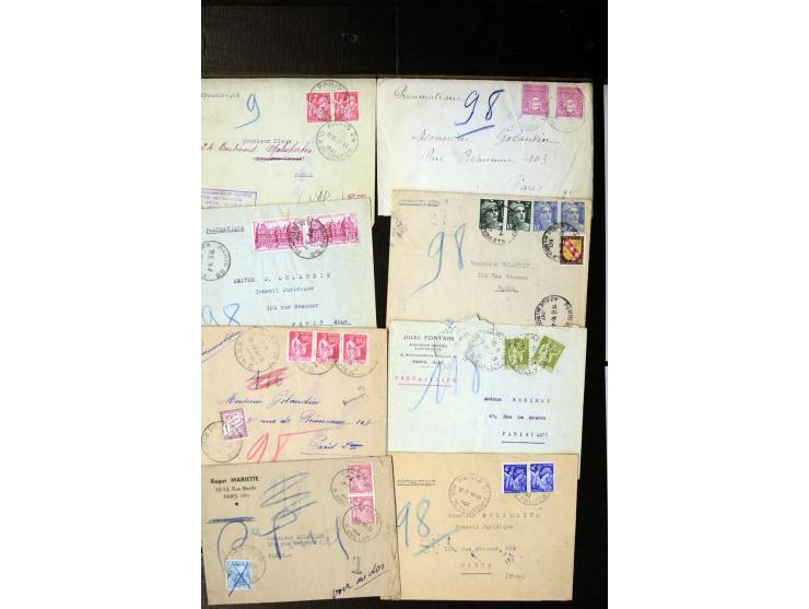 1855/1945 (ca.), Posten Briefe und Karten, dabei Reco, Zensur etc.