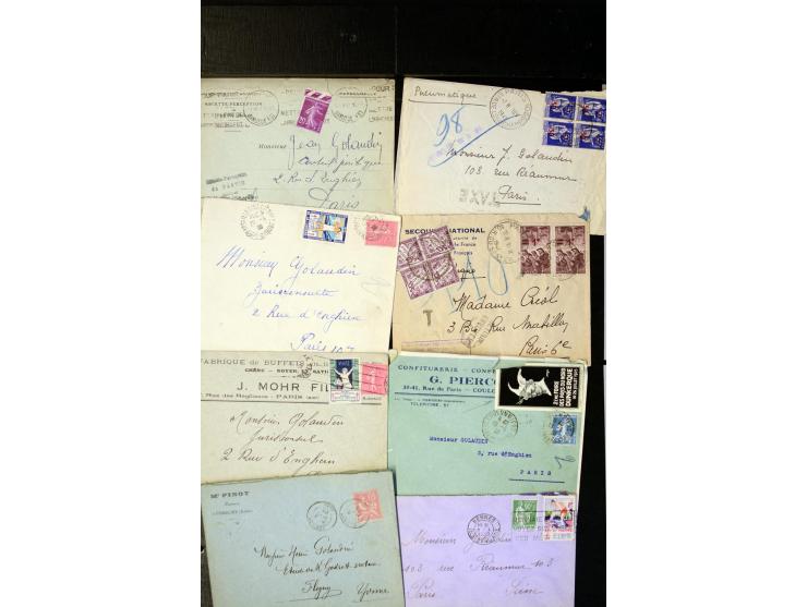 1855/1945 (ca.), Posten Briefe und Karten, dabei Reco, Zensur etc.