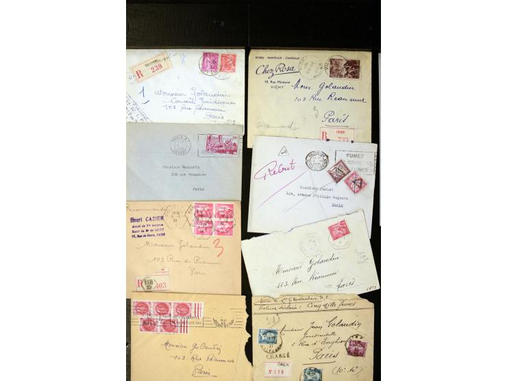 1855/1945 (ca.), Posten Briefe und Karten, dabei Reco, Zensur etc.