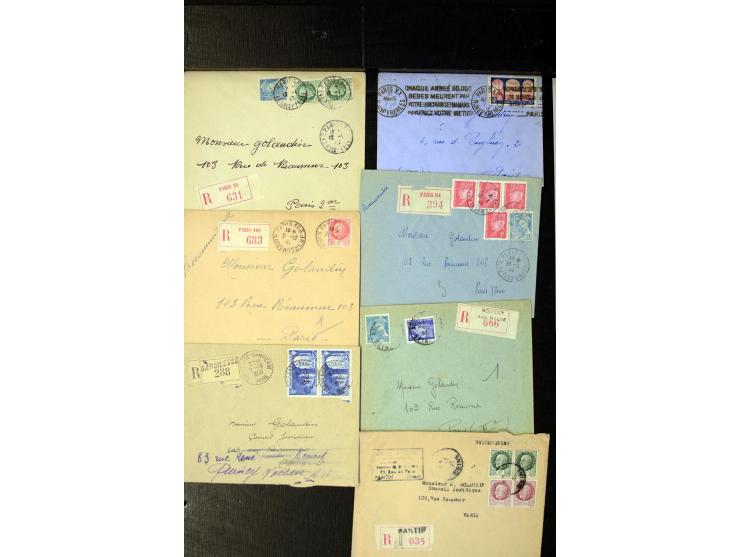 1855/1945 (ca.), Posten Briefe und Karten, dabei Reco, Zensur etc.