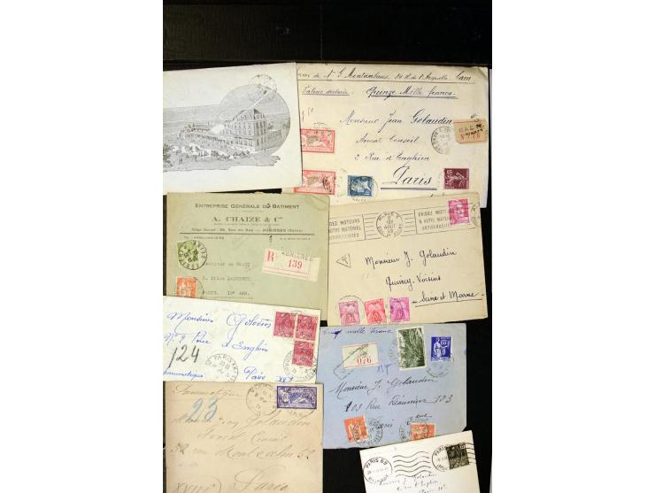 1855/1945 (ca.), Posten Briefe und Karten, dabei Reco, Zensur etc.
