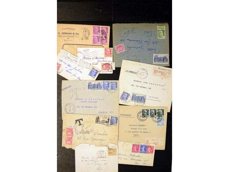1855/1945 (ca.), Posten Briefe und Karten, dabei Reco, Zensur etc.