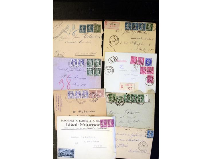 1855/1945 (ca.), Posten Briefe und Karten, dabei Reco, Zensur etc.