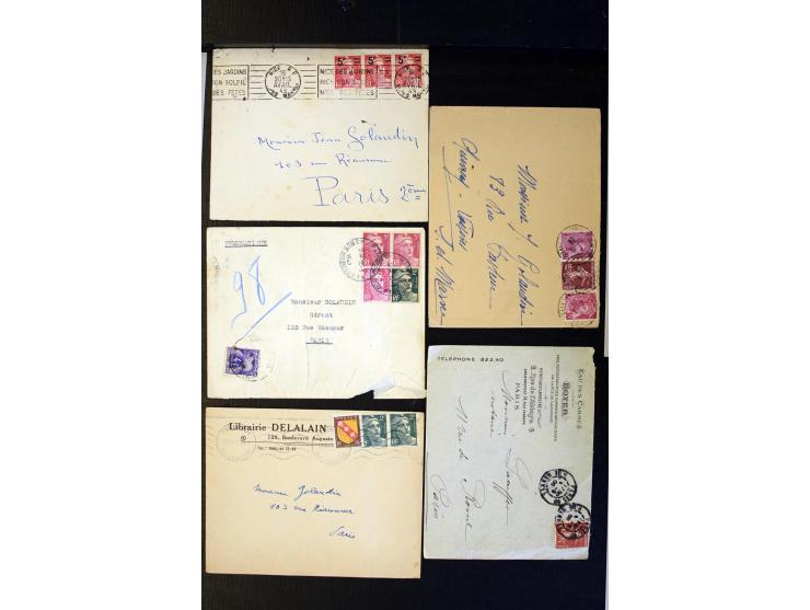 1855/1945 (ca.), Posten Briefe und Karten, dabei Reco, Zensur etc.