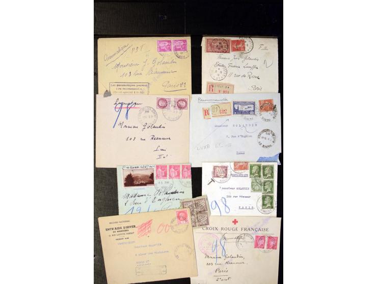 1855/1945 (ca.), Posten Briefe und Karten, dabei Reco, Zensur etc.