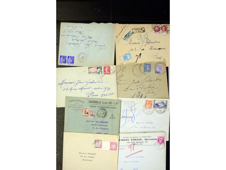 1855/1945 (ca.), Posten Briefe und Karten, dabei Reco, Zensur etc.
