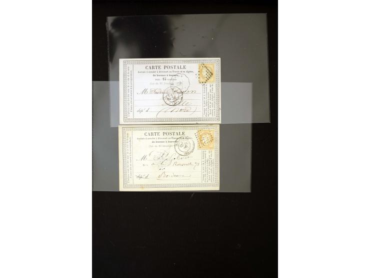 1874/75, Reklame-Postkarten der Druckerei Contal mit rückseitiger Werbung diverser Firmen, oft mit Illustrationen, insgesamt 
