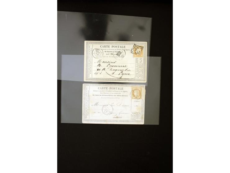 1874/75, Reklame-Postkarten der Druckerei Contal mit rückseitiger Werbung diverser Firmen, oft mit Illustrationen, insgesamt 