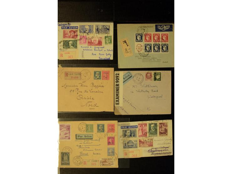 1928/54, über 30 Briefe und Karten, oft bessere Frankaturen, u.a. Mi.-Nr. 321