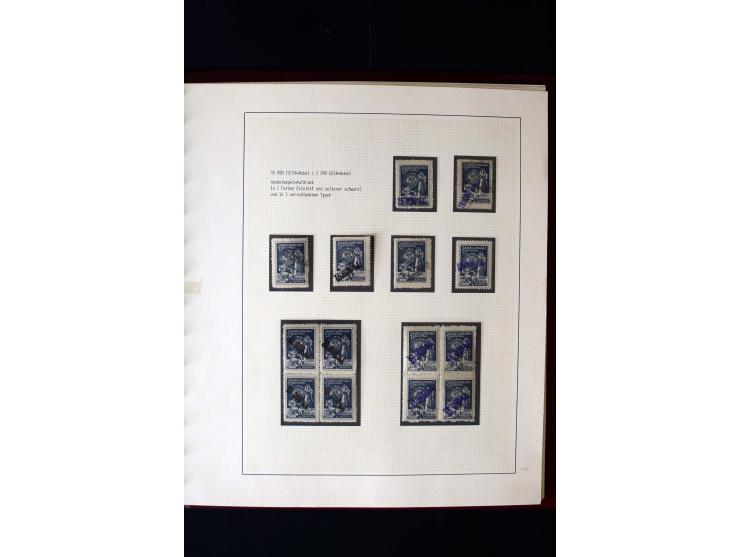 1919/23, 2bändige, ausstellungsmäßig aufgezogene Spezialsammlung, dabei die Markenausgaben sehr reichhaltig ungebraucht und g
