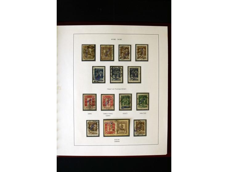1919/23, 2bändige, ausstellungsmäßig aufgezogene Spezialsammlung, dabei die Markenausgaben sehr reichhaltig ungebraucht und g