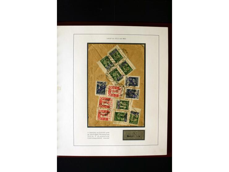 1919/23, 2bändige, ausstellungsmäßig aufgezogene Spezialsammlung, dabei die Markenausgaben sehr reichhaltig ungebraucht und g