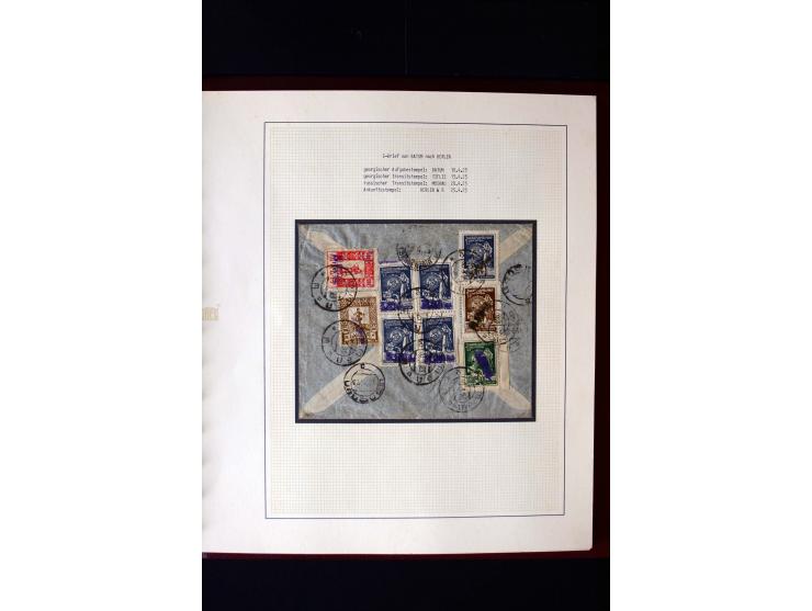 1919/23, 2bändige, ausstellungsmäßig aufgezogene Spezialsammlung, dabei die Markenausgaben sehr reichhaltig ungebraucht und g