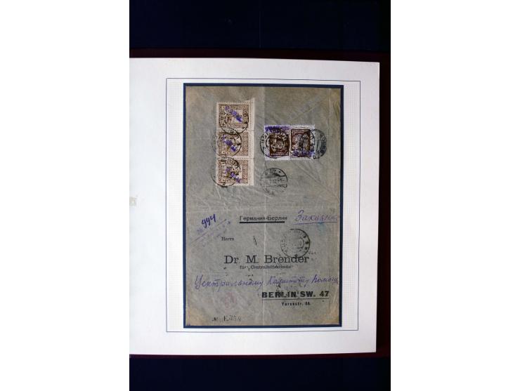 1919/23, 2bändige, ausstellungsmäßig aufgezogene Spezialsammlung, dabei die Markenausgaben sehr reichhaltig ungebraucht und g