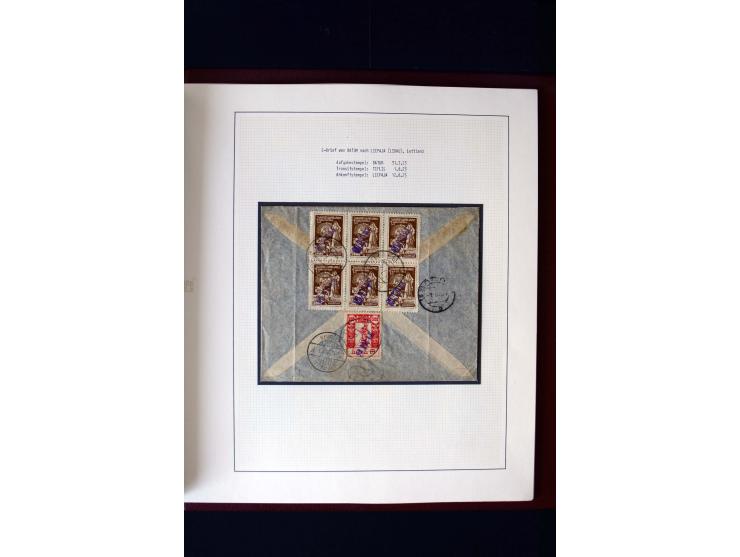1919/23, 2bändige, ausstellungsmäßig aufgezogene Spezialsammlung, dabei die Markenausgaben sehr reichhaltig ungebraucht und g