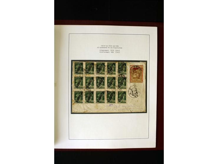 1919/23, 2bändige, ausstellungsmäßig aufgezogene Spezialsammlung, dabei die Markenausgaben sehr reichhaltig ungebraucht und g
