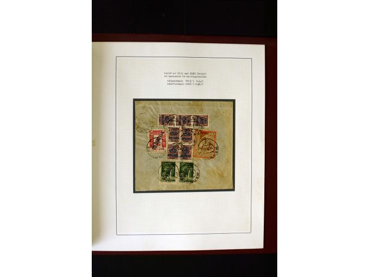 1919/23, 2bändige, ausstellungsmäßig aufgezogene Spezialsammlung, dabei die Markenausgaben sehr reichhaltig ungebraucht und g
