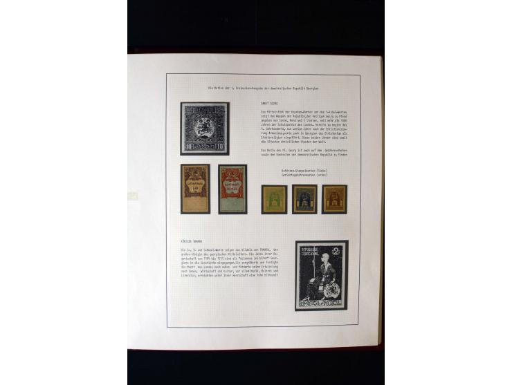1919/23, 2bändige, ausstellungsmäßig aufgezogene Spezialsammlung, dabei die Markenausgaben sehr reichhaltig ungebraucht und g