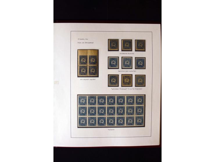 1919/23, 2bändige, ausstellungsmäßig aufgezogene Spezialsammlung, dabei die Markenausgaben sehr reichhaltig ungebraucht und g