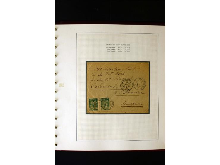 1919/23, 2bändige, ausstellungsmäßig aufgezogene Spezialsammlung, dabei die Markenausgaben sehr reichhaltig ungebraucht und g