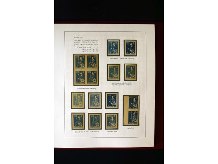 1919/23, 2bändige, ausstellungsmäßig aufgezogene Spezialsammlung, dabei die Markenausgaben sehr reichhaltig ungebraucht und g