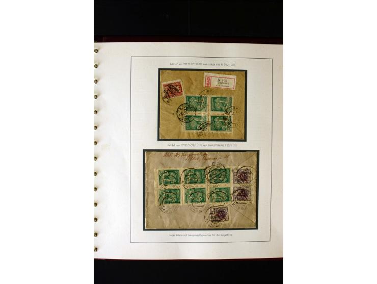 1919/23, 2bändige, ausstellungsmäßig aufgezogene Spezialsammlung, dabei die Markenausgaben sehr reichhaltig ungebraucht und g