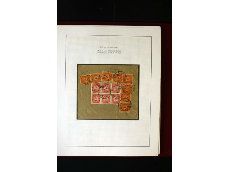 1919/23, 2bändige, ausstellungsmäßig aufgezogene Spezialsammlung, dabei die Markenausgaben sehr reichhaltig ungebraucht und g