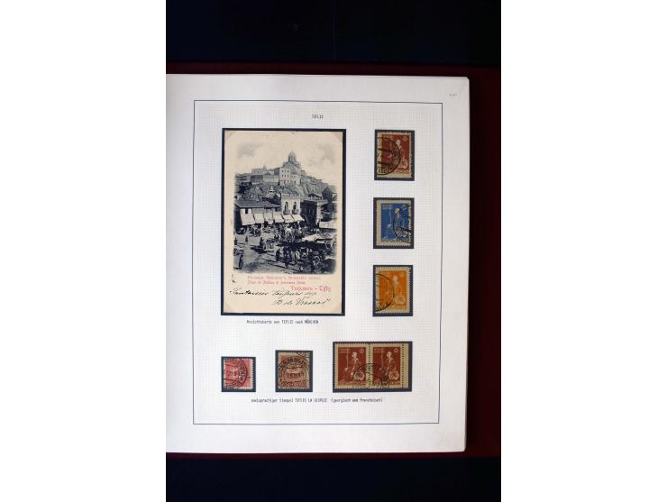 1919/23, 2bändige, ausstellungsmäßig aufgezogene Spezialsammlung, dabei die Markenausgaben sehr reichhaltig ungebraucht und g