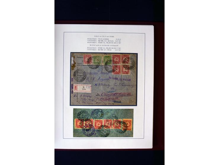 1919/23, 2bändige, ausstellungsmäßig aufgezogene Spezialsammlung, dabei die Markenausgaben sehr reichhaltig ungebraucht und g