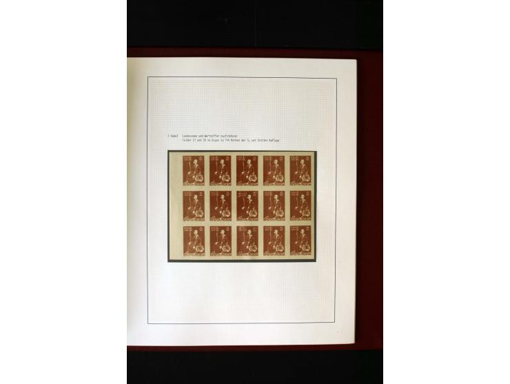1919/23, 2bändige, ausstellungsmäßig aufgezogene Spezialsammlung, dabei die Markenausgaben sehr reichhaltig ungebraucht und g