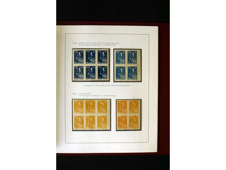 1919/23, 2bändige, ausstellungsmäßig aufgezogene Spezialsammlung, dabei die Markenausgaben sehr reichhaltig ungebraucht und g