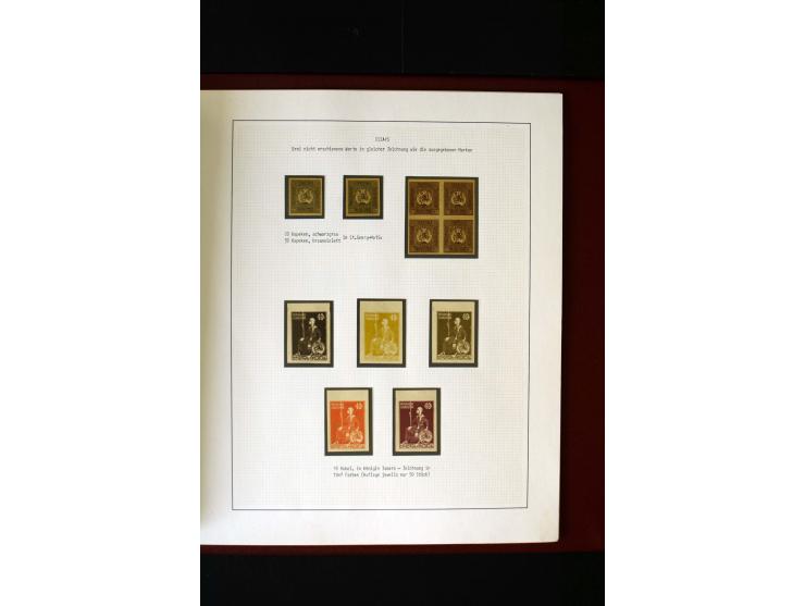1919/23, 2bändige, ausstellungsmäßig aufgezogene Spezialsammlung, dabei die Markenausgaben sehr reichhaltig ungebraucht und g