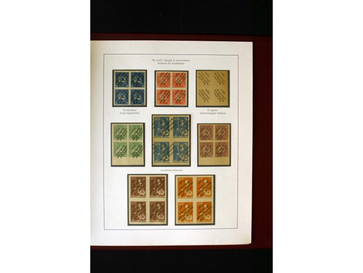 1919/23, 2bändige, ausstellungsmäßig aufgezogene Spezialsammlung, dabei die Markenausgaben sehr reichhaltig ungebraucht und g